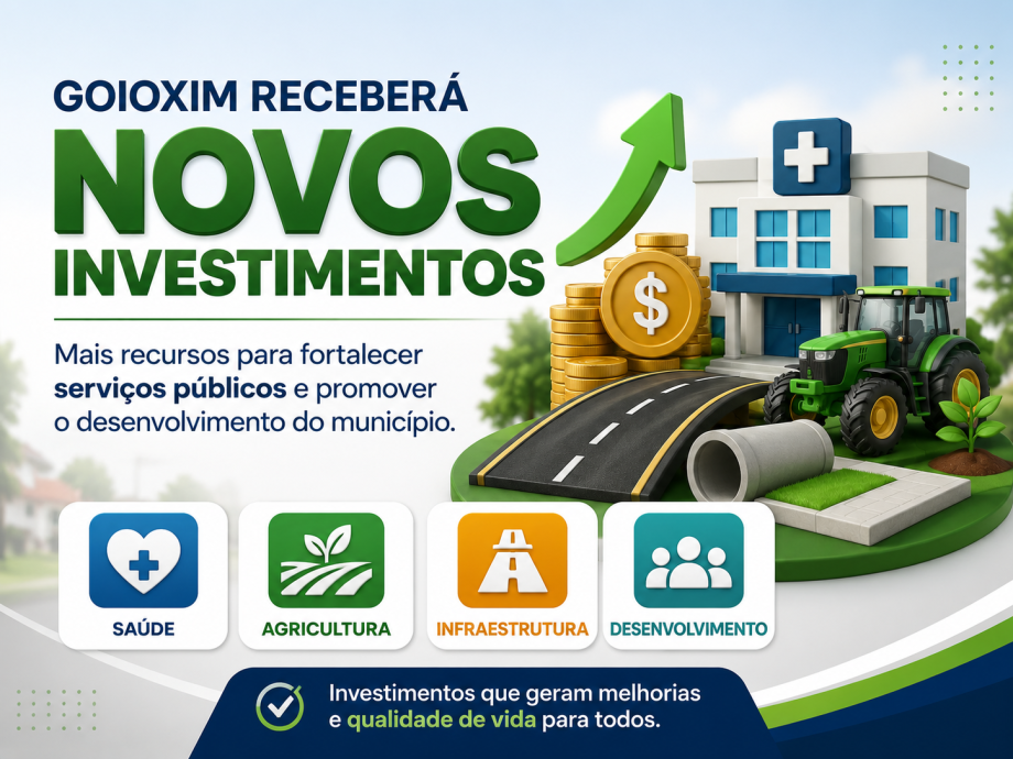 Goioxim receberá novos investimentos para fortalecer serviços públicos